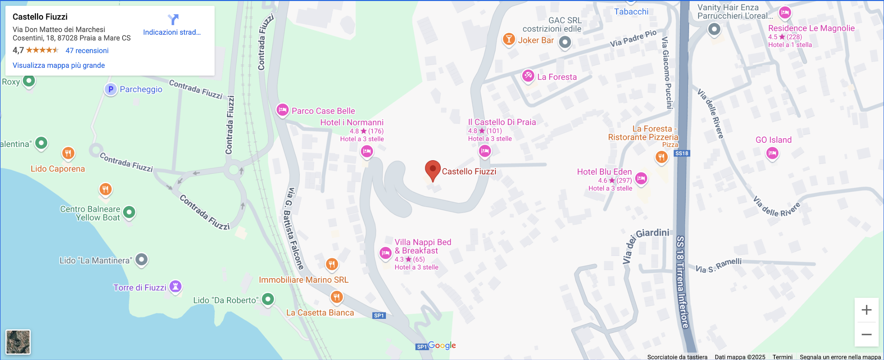 Mappa di Castello Fiuzzi